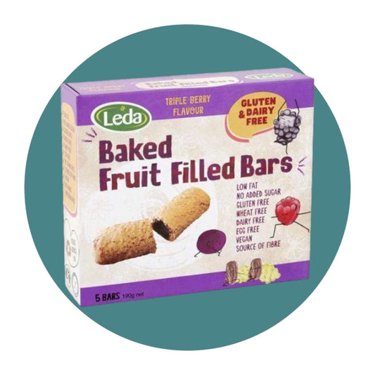 Leda Baked Triple Berry Bar (5 Bars 190g) are Gluten Free, Vegan, Dairy Free, Soy Free and Egg Free.