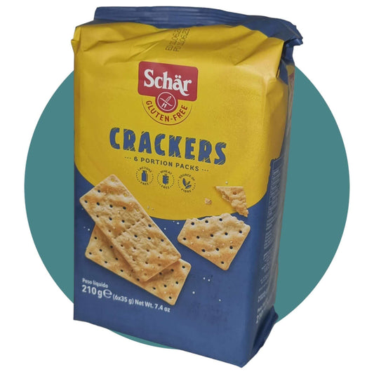 Schar Crackers (210g) are Low FODMAP, Gluten Free, Vegan, Dairy Free and Nut Free.