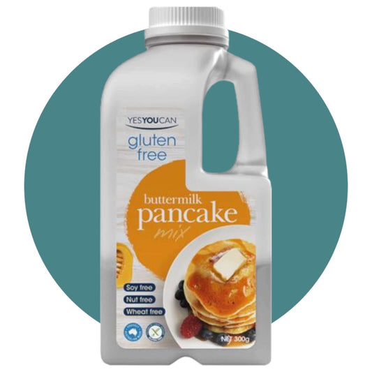 Yes You can Buttermilk Pancake Mix (300g) is Low FODMAP, Gluten Free, Nut Free and Soy Free.