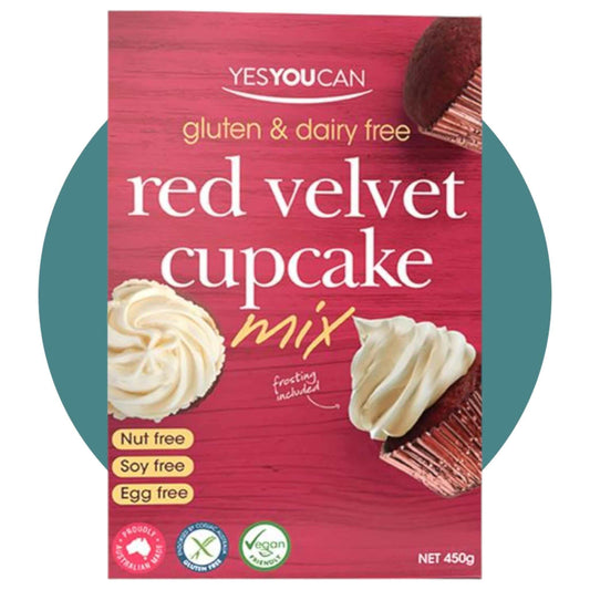 Yes You can Red Velvet Cupcake Mix (450g) is Low FODMAP, Gluten Free, Vegan, Dairy Free, Nut Free and Soy Free.